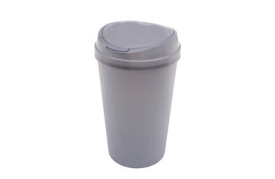 HOME 45 Litre Touch Top Kitchen Bin - Silver.
